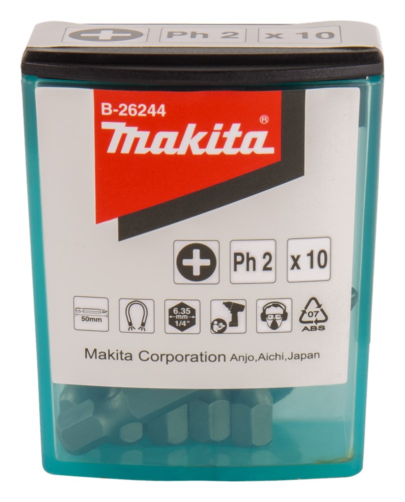 Accessori Makita punta a vite ph2x50mm 10 pezzi - b-26244