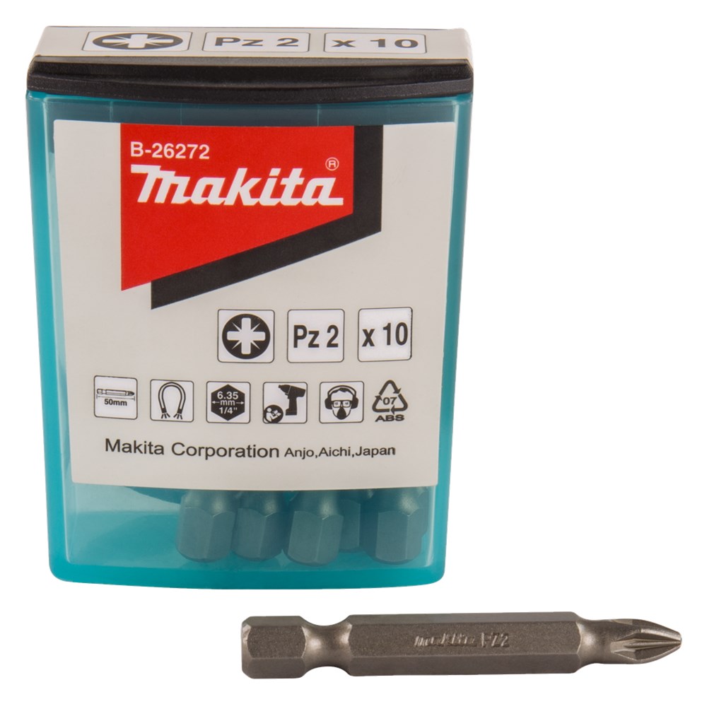 Makita accessori punta a vite pz2x50mm 10 pezzi - b-26272 - b-26272