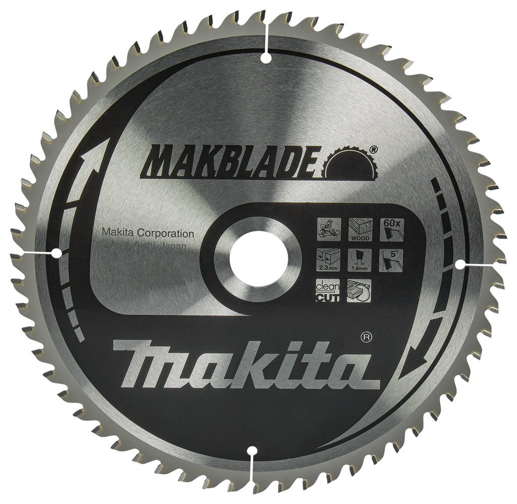 Accesorios Makita hoja de sierra transversal | madera | 260x30x2.3 60t 5g - b-32801