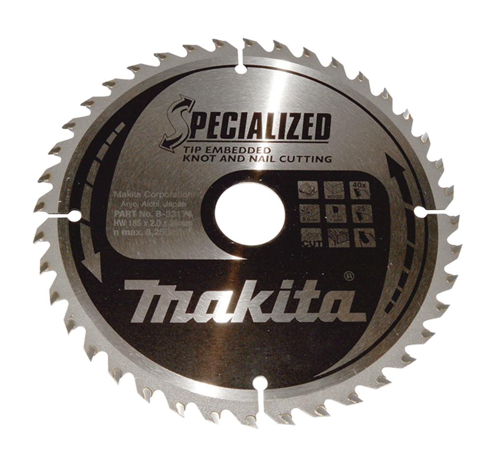 Lama per sega Makita | tipo | 185x30x2,0| 40t | 25 gradi - b-33174