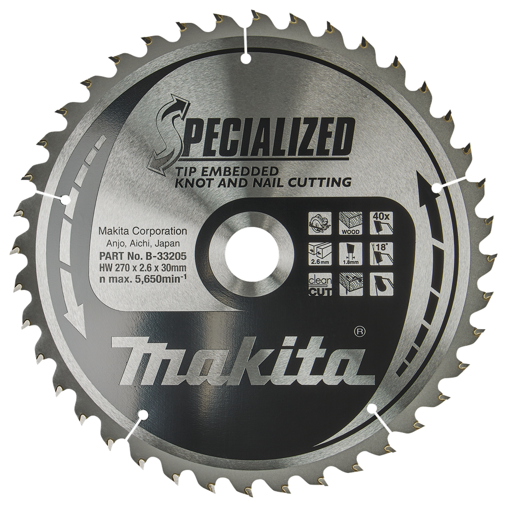 Lama per sega Makita tipo 270x30x2,6 40t 18g - b-33205