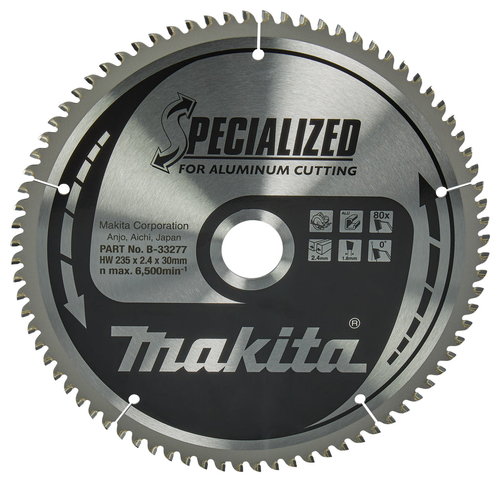 Accessori Makita lama per sega circolare | alluminio | 235x30x2,4 80t 0g - b-33277