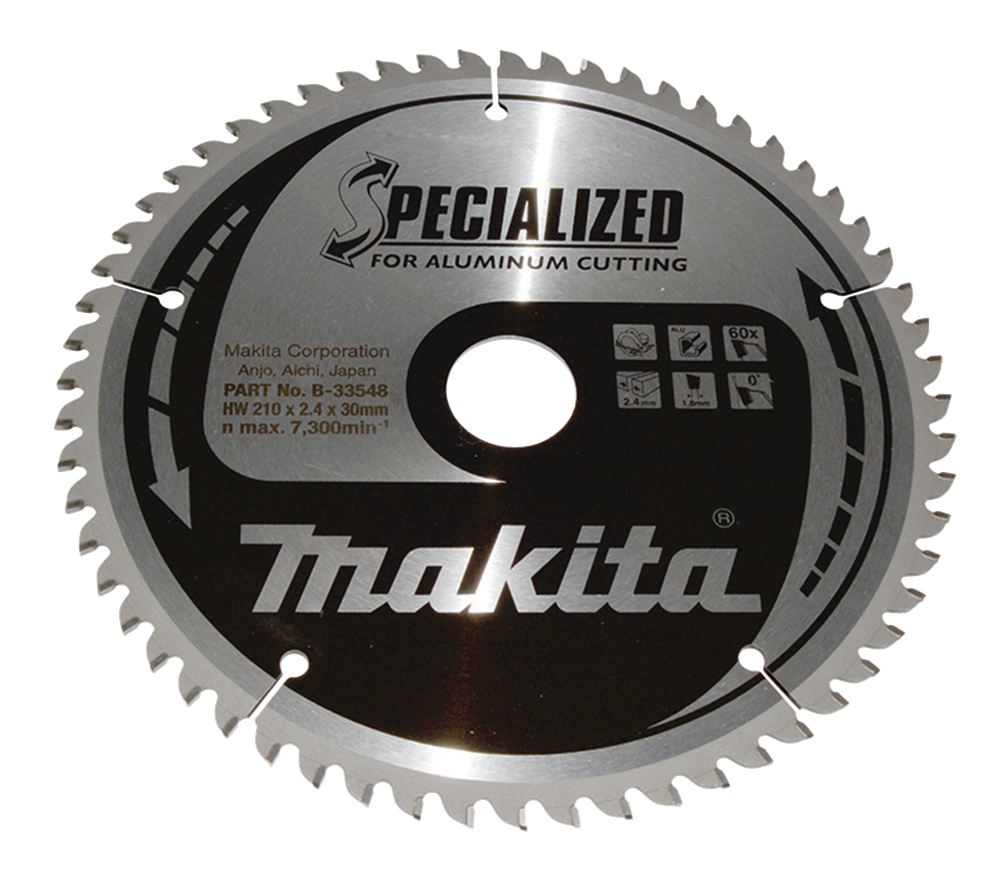 Lama per sega Makita | alluminio | 210x30x2,4| 60t | 0 gradi - b-33548