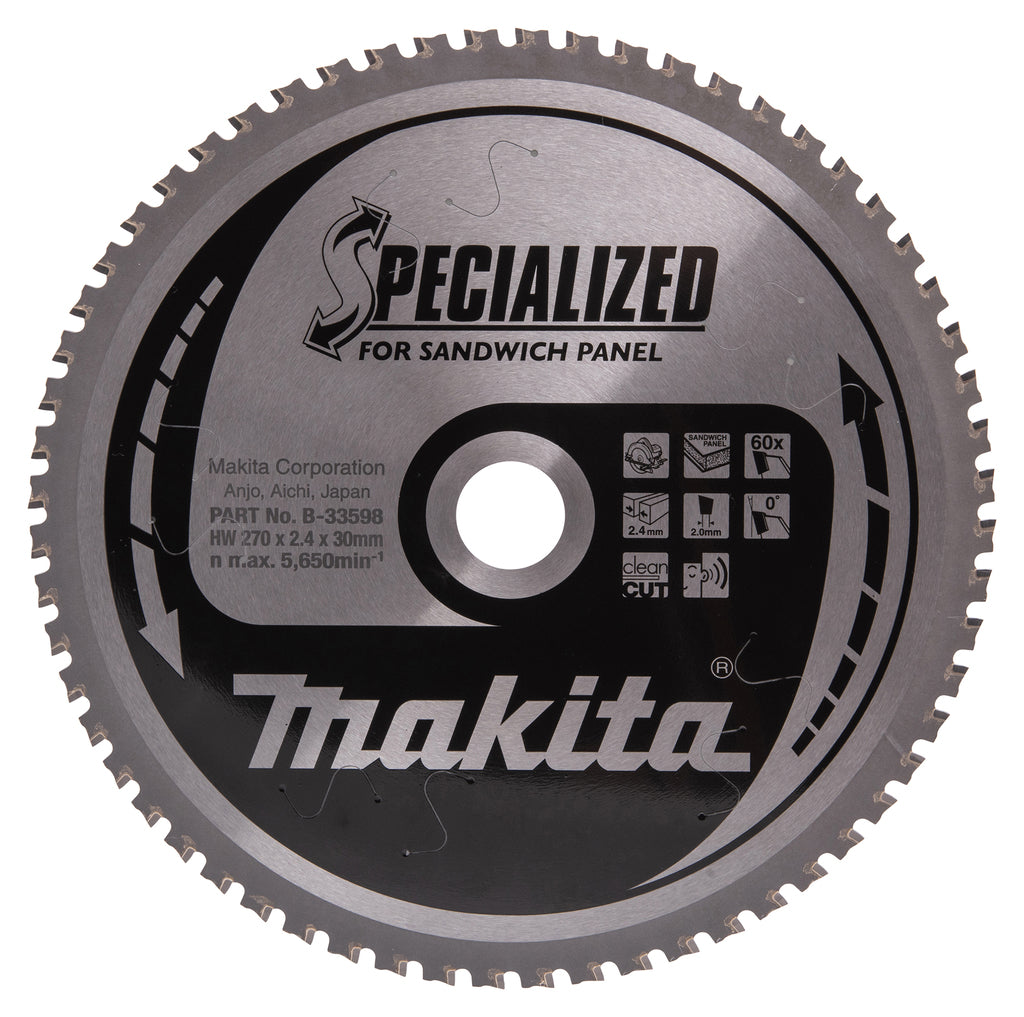 Accessori Makita lama per sega circolare | pannello sandwich | hm 270x30 60t - b-33598