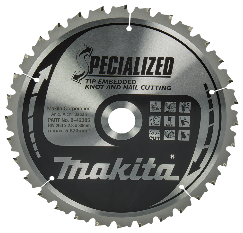Lama per sega Makita tipo 260x30x2,3 32t 5g - b-42385