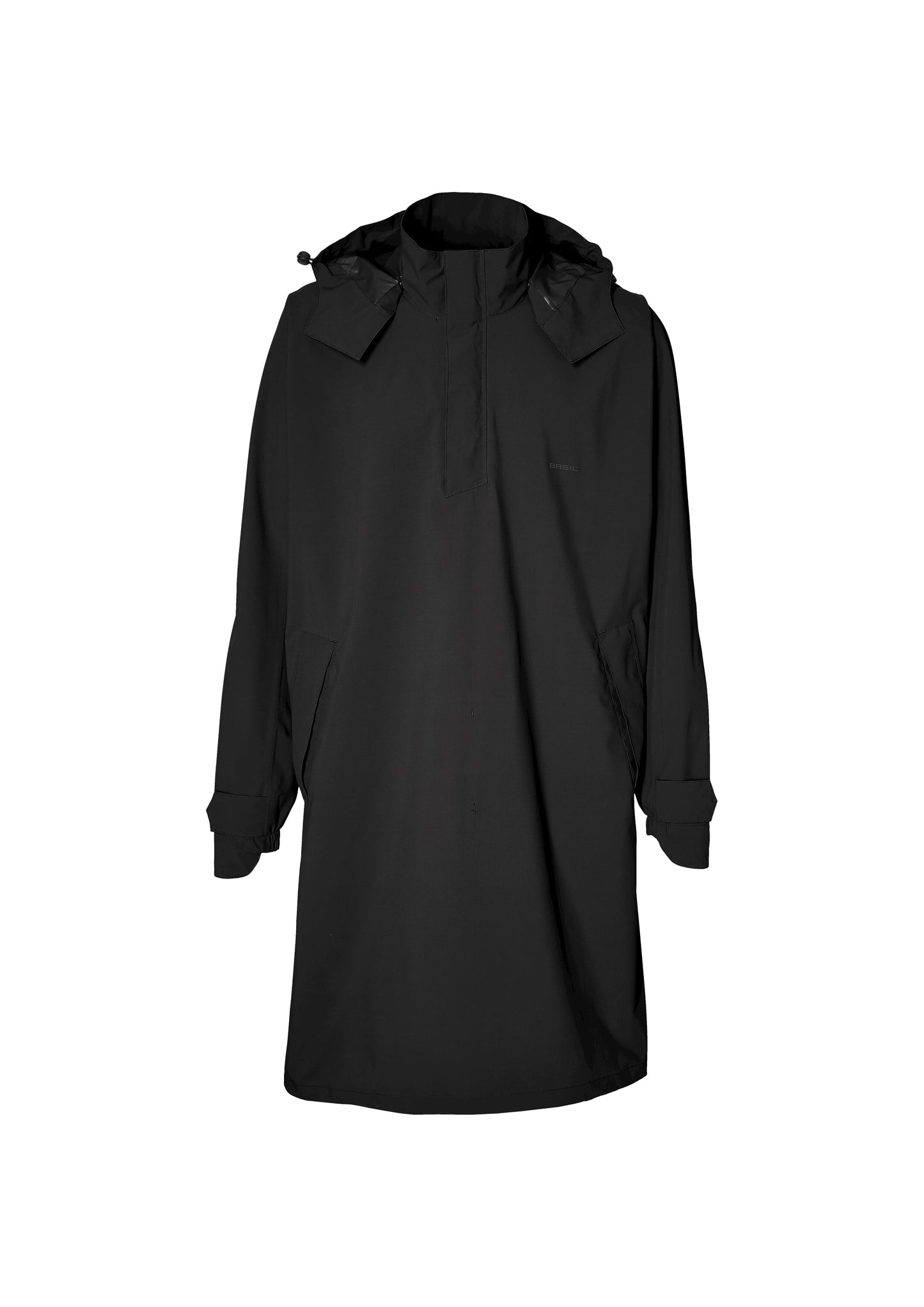 Basil poncho mosse unisex jet black m l