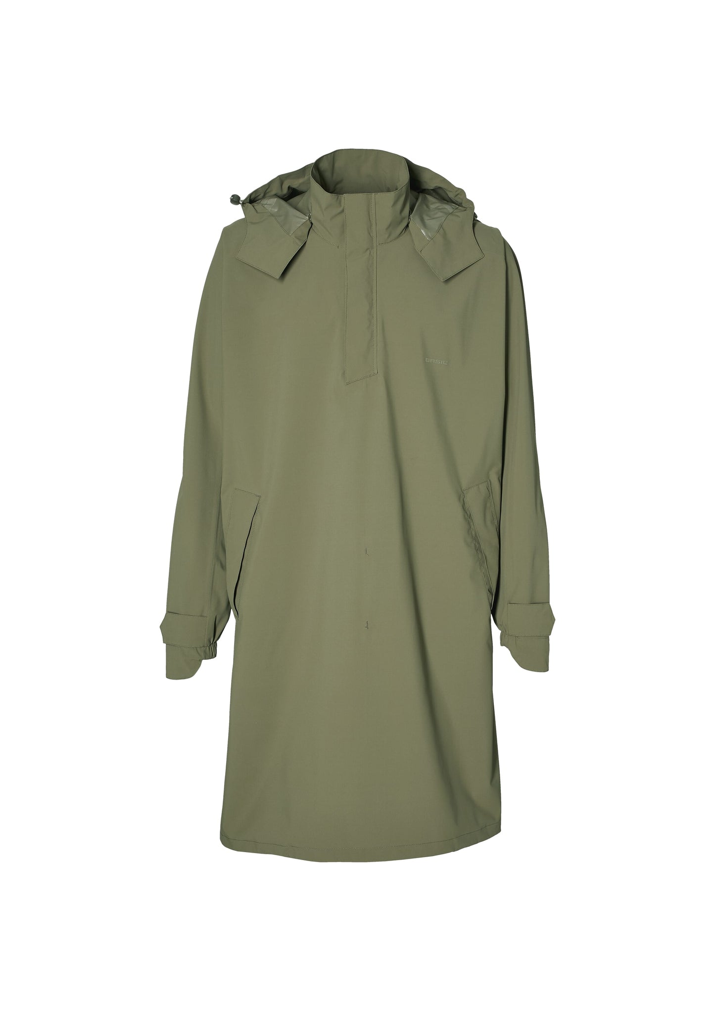 Basil poncho mosse unisex verde oliva m l