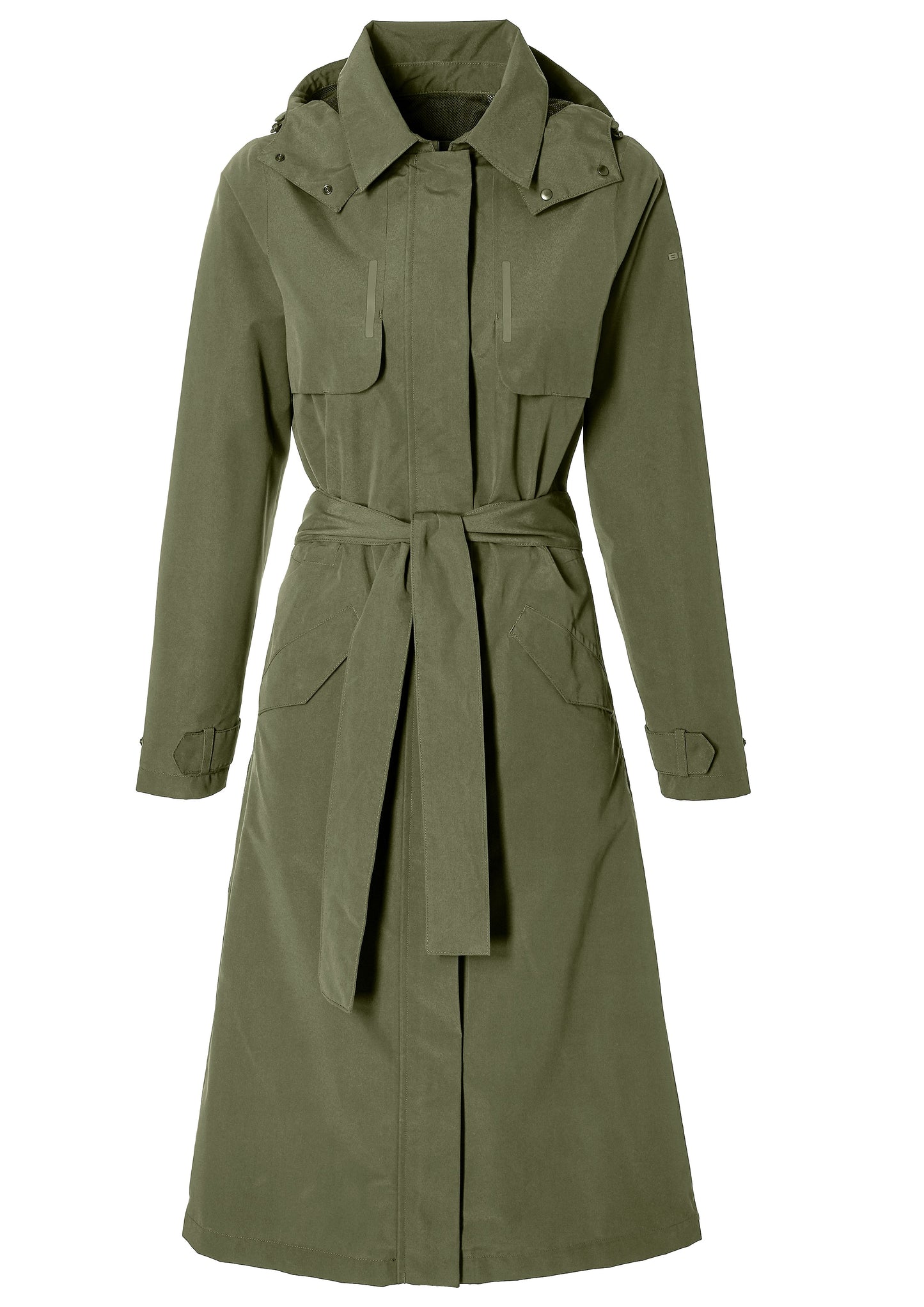 Basil trench coat mosse ladies olive green m
