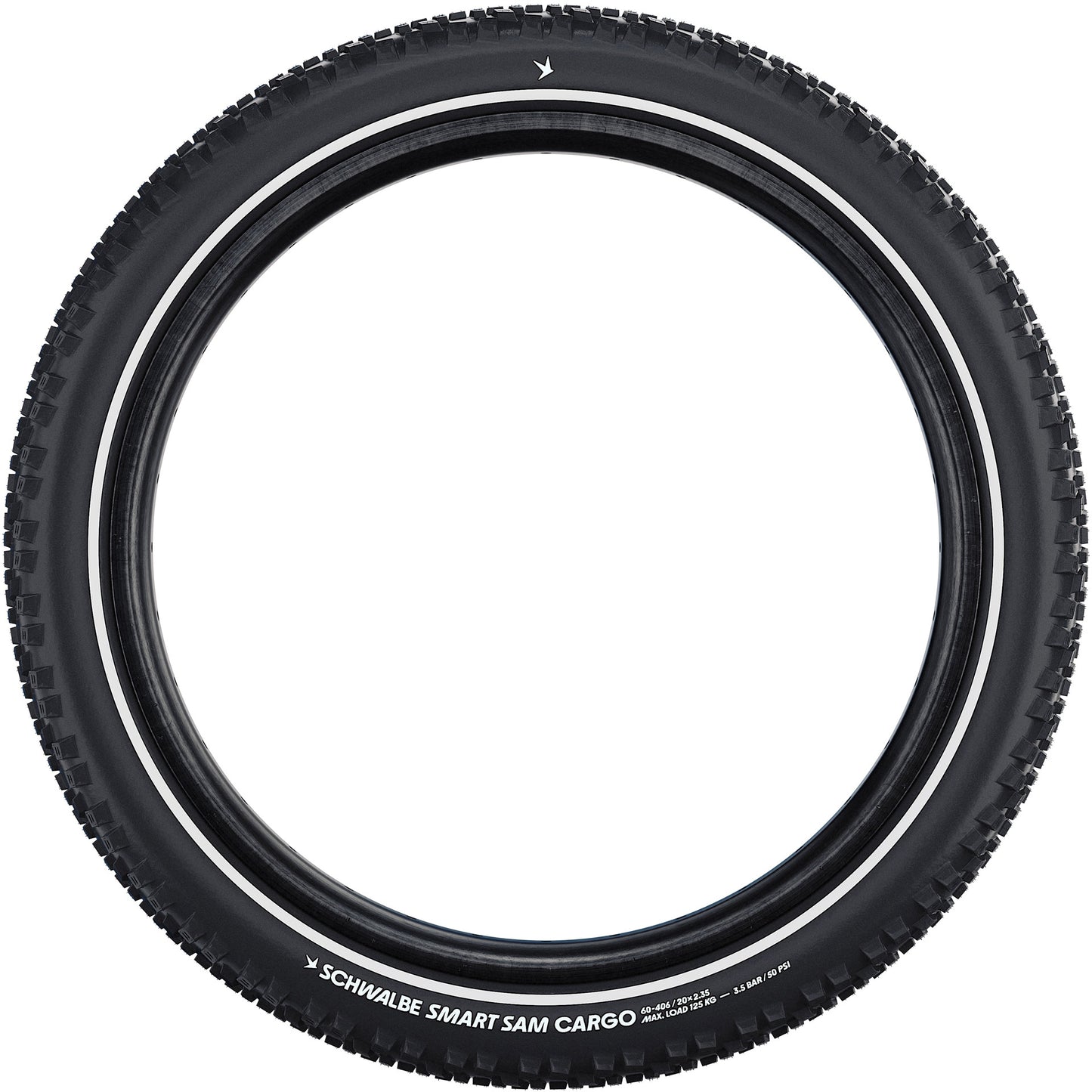 Schwalbe smart sam cargo - wired - addix e - super defense - 20x2.35 - black + reflex