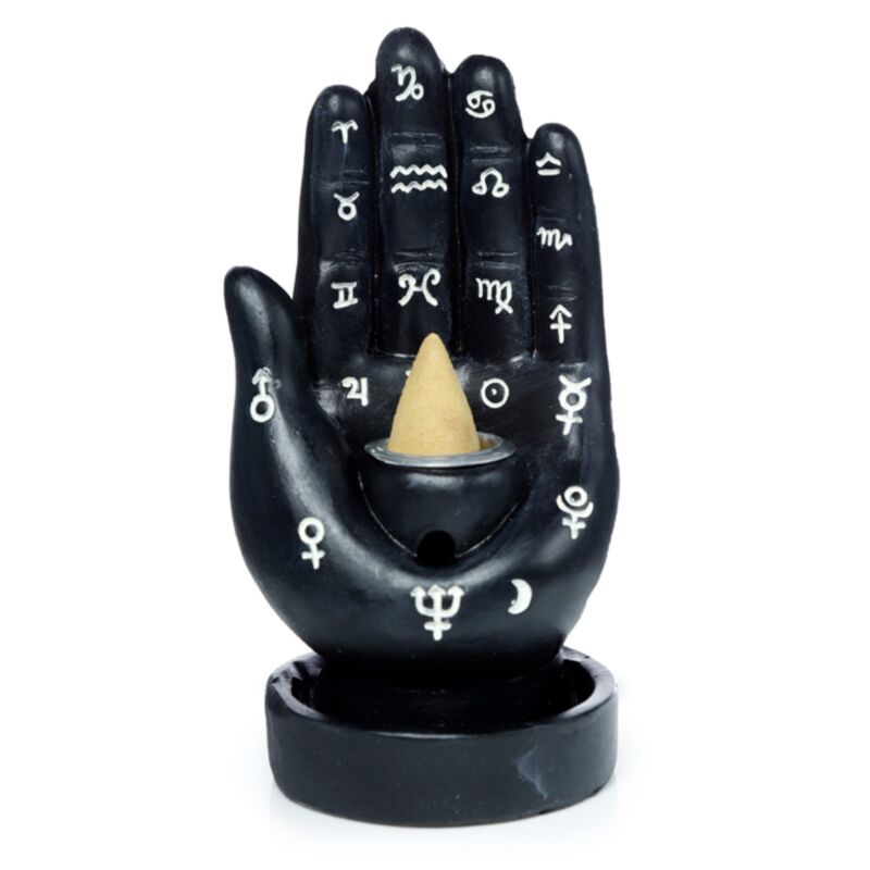Titular de incienso de la mano de la mano del mantra