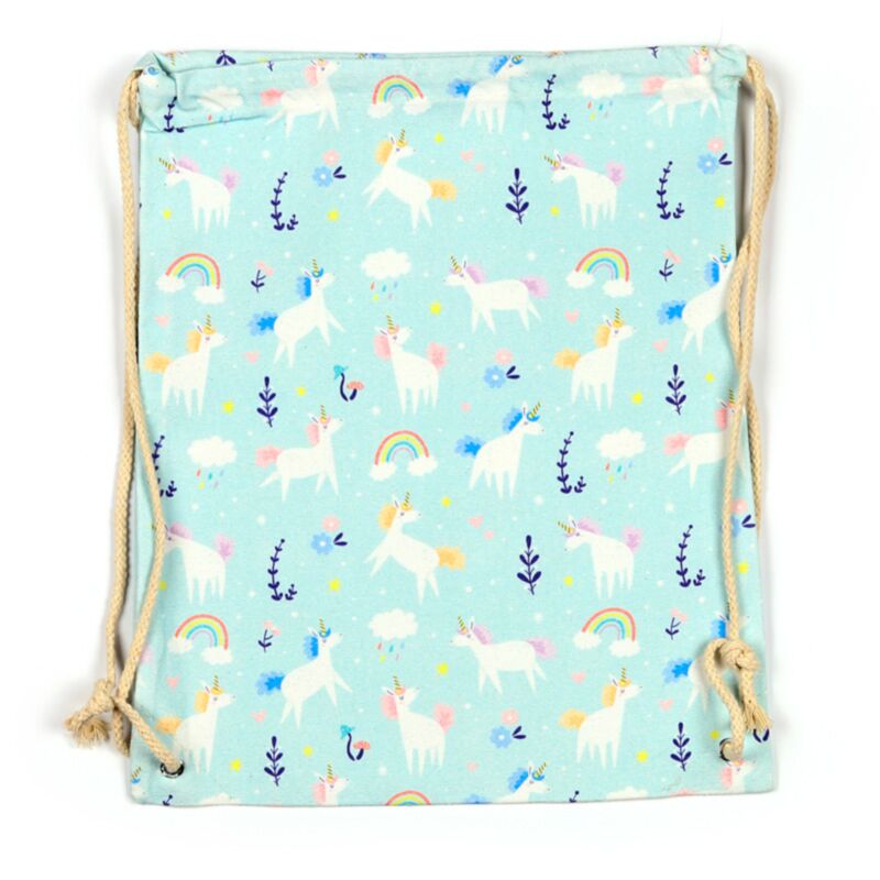 Unicornio mágico lienzo trekkoord mochila