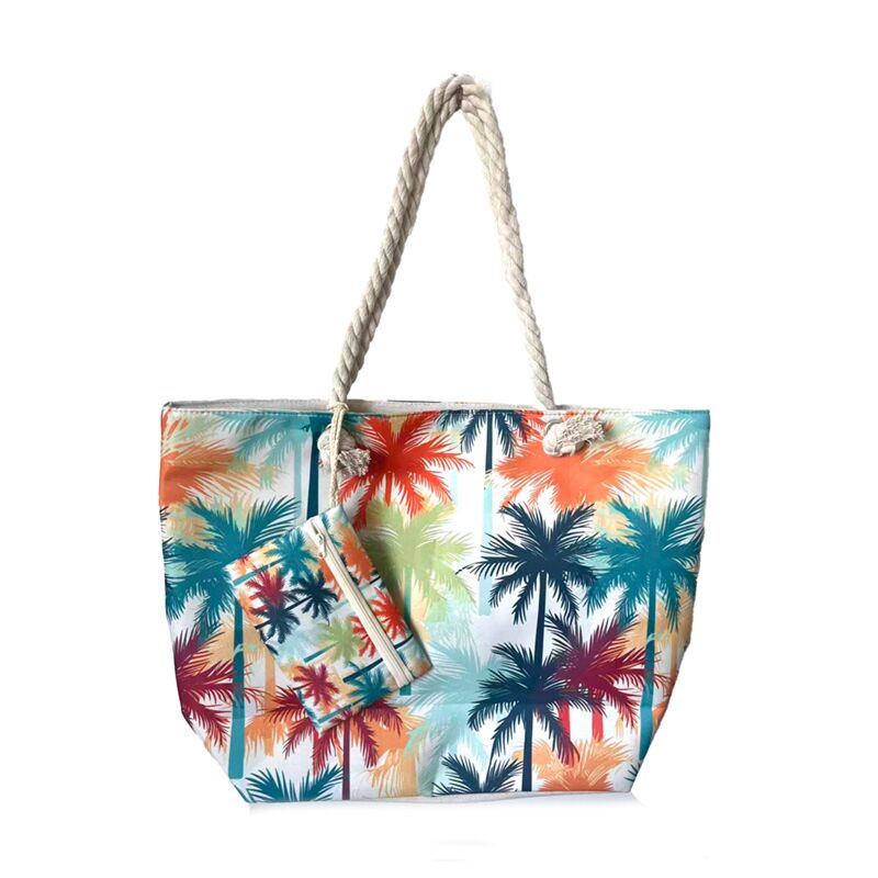 Bolso de playa palmeras multicolor