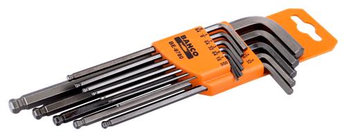 Juego de llaves hexagonales Bahco largas + esférica pulgadas