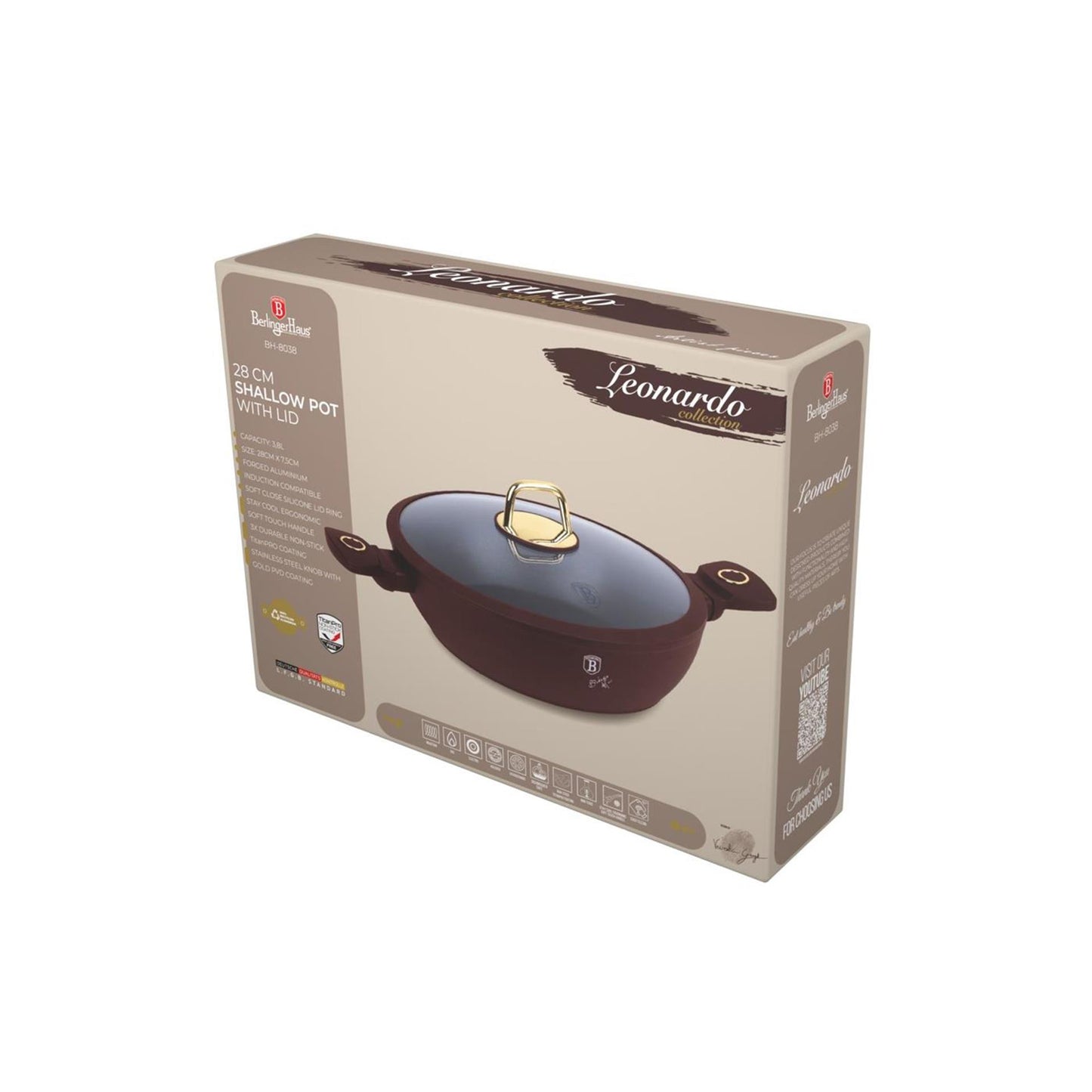 Berlingerhaus casseruola berlinger haus con coperchio ø28cm