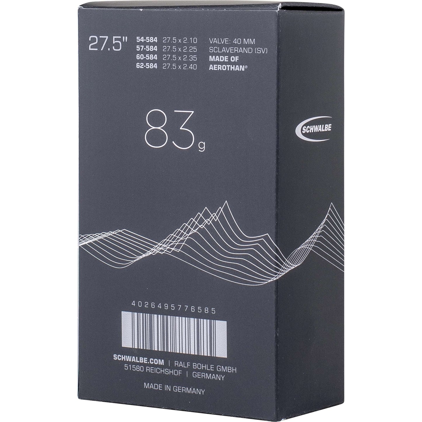 Schwalbe Inner Tube Aerothan FV SV21E 54 62-584 IB SV 40 mm (1er)