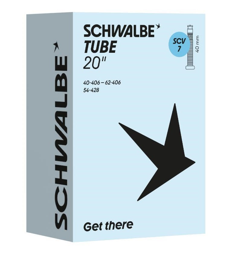 SCHWALBE INTER TUBE SCV7 20 pollici 40 62-406 Valvola di clic 40 mm