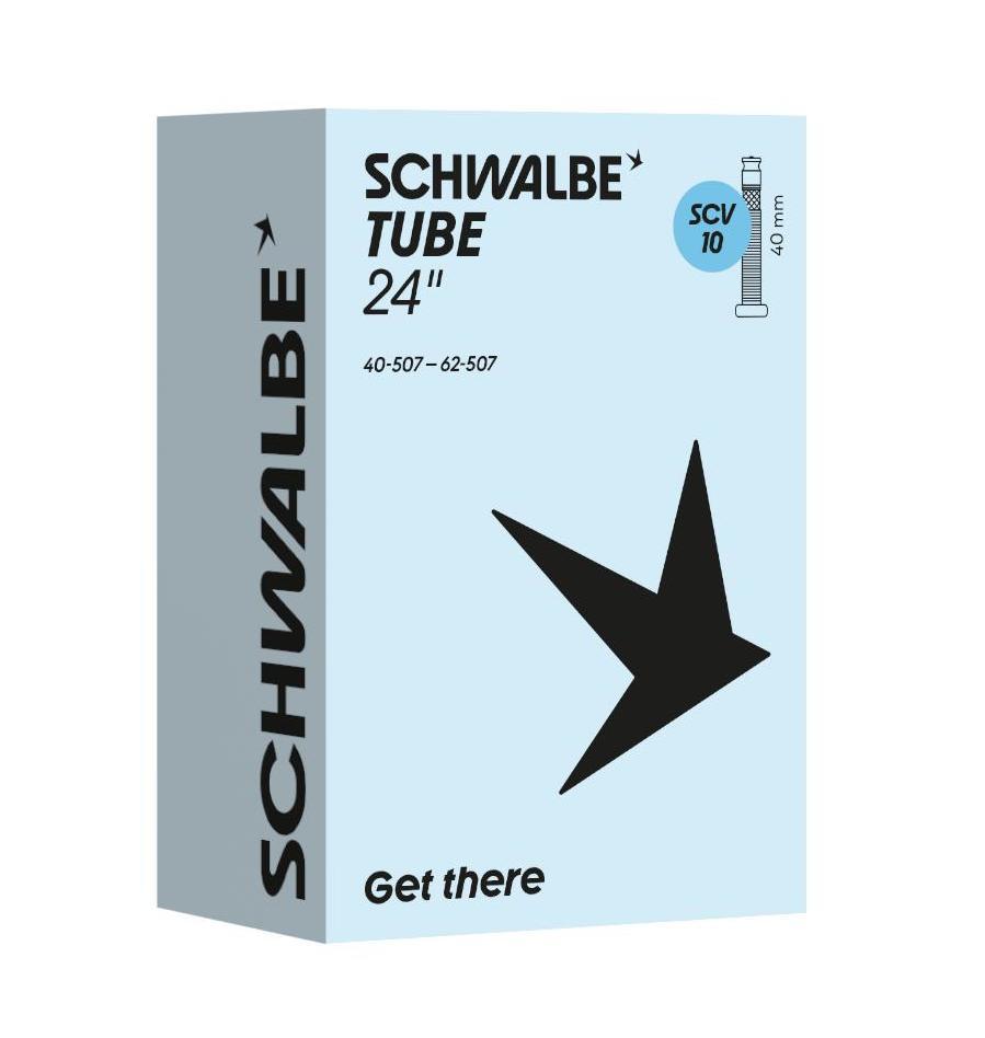 Schwalbe Tubo interior SCV10 24 pulgadas 40 62-507 Válvula de clic 40 mm
