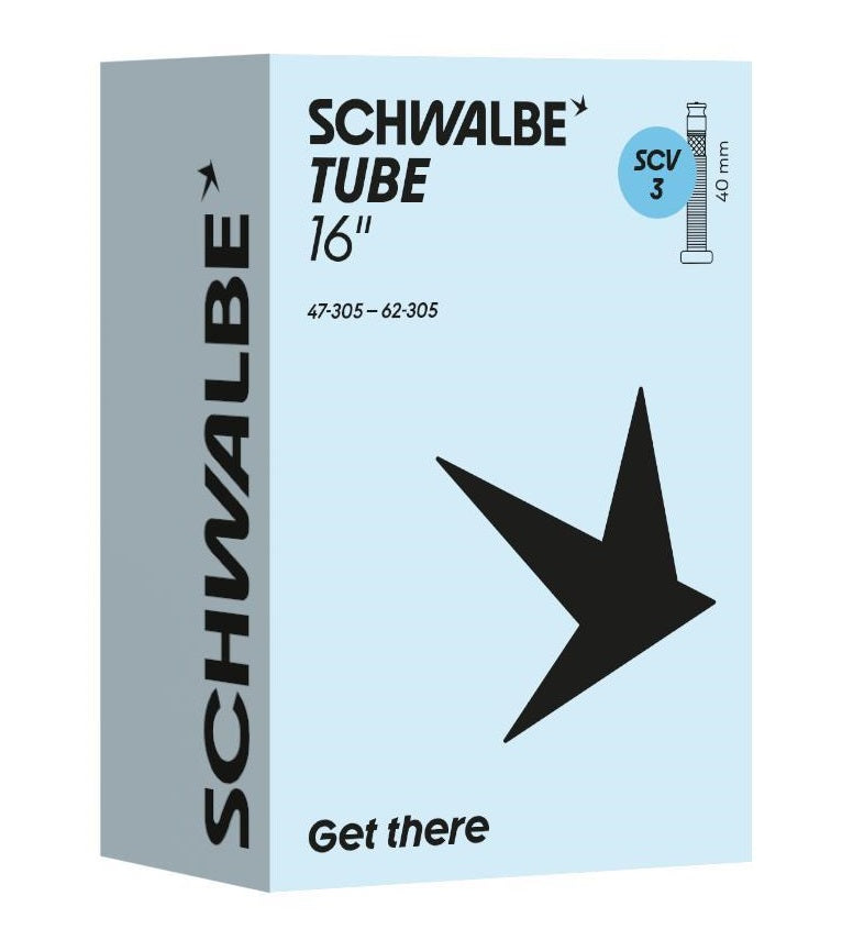 Schwalbe Tubo interior SCV3 16 pulgadas 47 62-305 Válvula de clic 40 mm