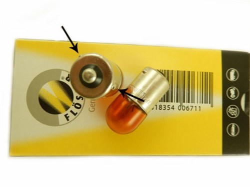 Lámpara Bosma 12V 21W BAU15S Naranja