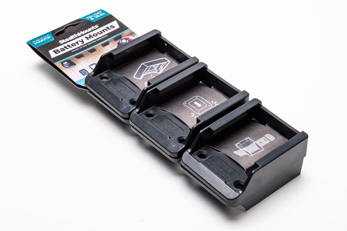 Stealthmounts bm-mk12-blk-6 soportes de batería para makita 12v cxt | negro | 6 piezas - bm-mk12-blk-6