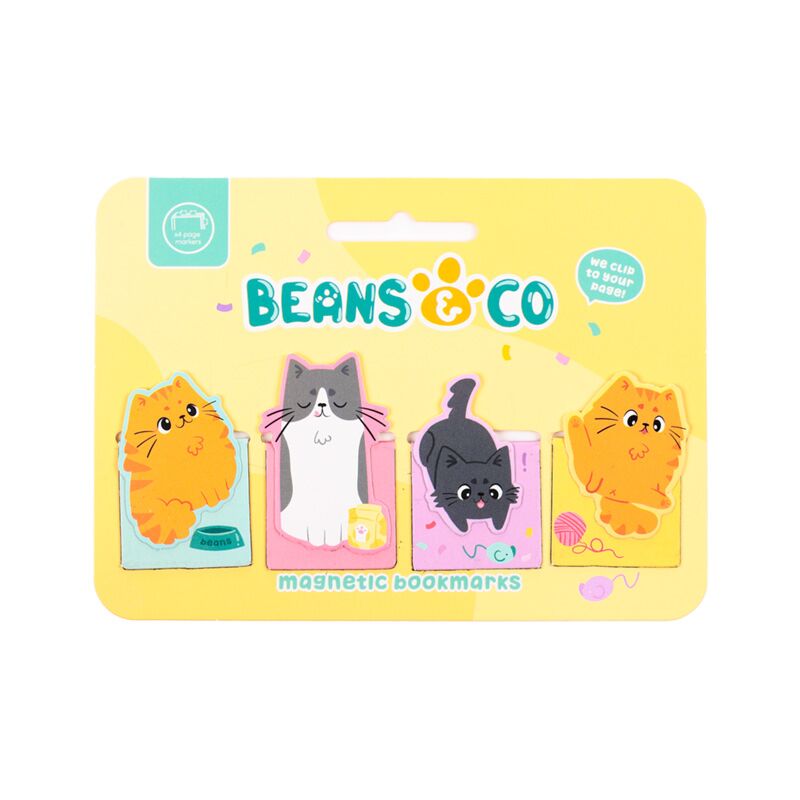 Set segnalibri magnetici Beans Co Cats