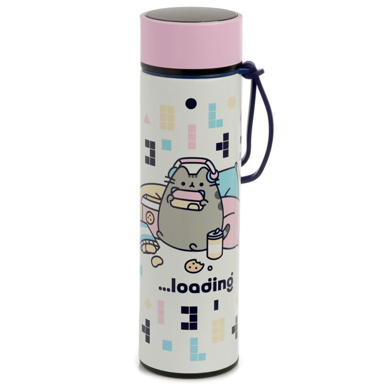 Termosfles de juegos de gato Pusheen 450 ml de termómetro
