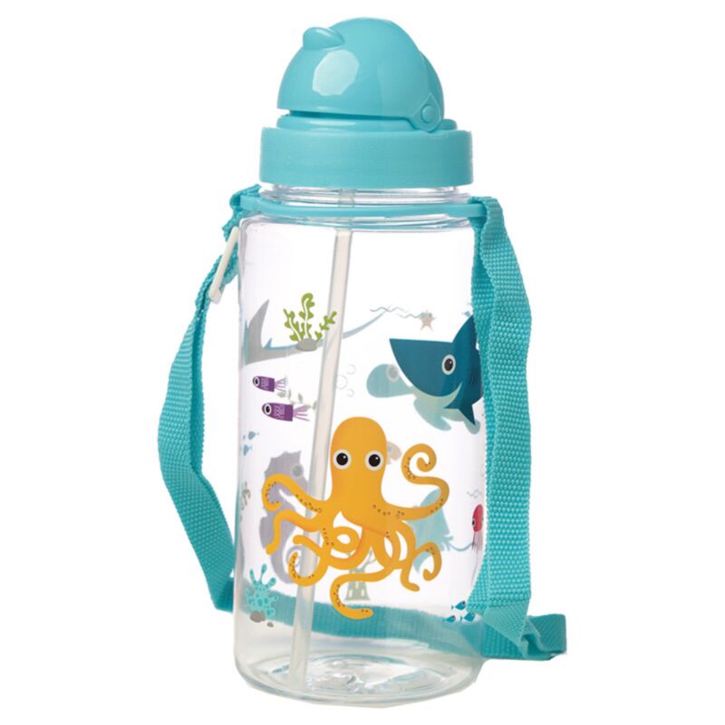 Animales marinos Sostenibles BPA Free 450 ml de paja de botella de agua para niños