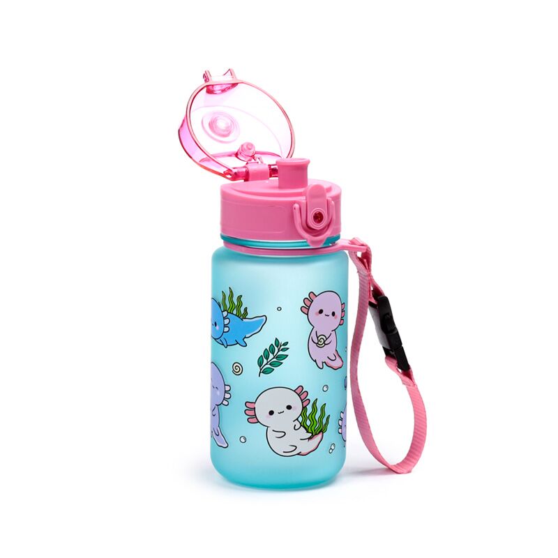 Adoramals Axolotl Pop Top 350 ml Botella de beber para niños Ecozen