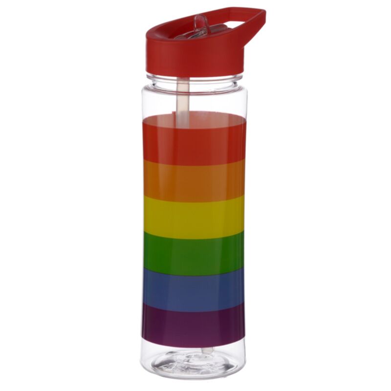 Somewere arco iris sostenible 550ml botella de agua flip pajita