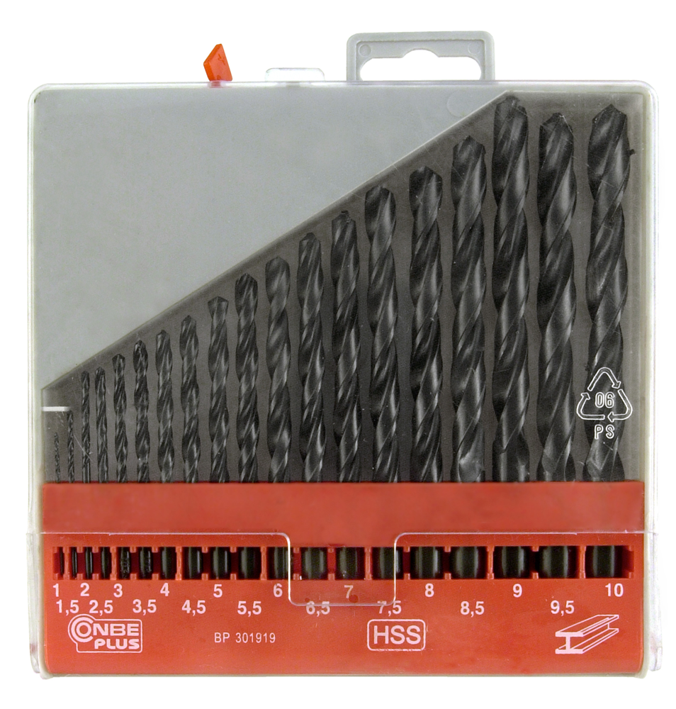 Con:p set punte per metallo 1-10mm 19 pezzi - bp301919