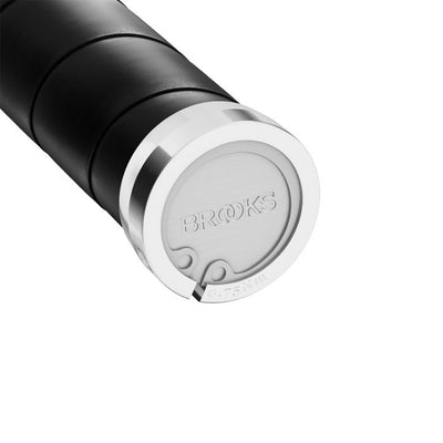 Puños de cuero Brooks Slender (100+130 mm) - negro