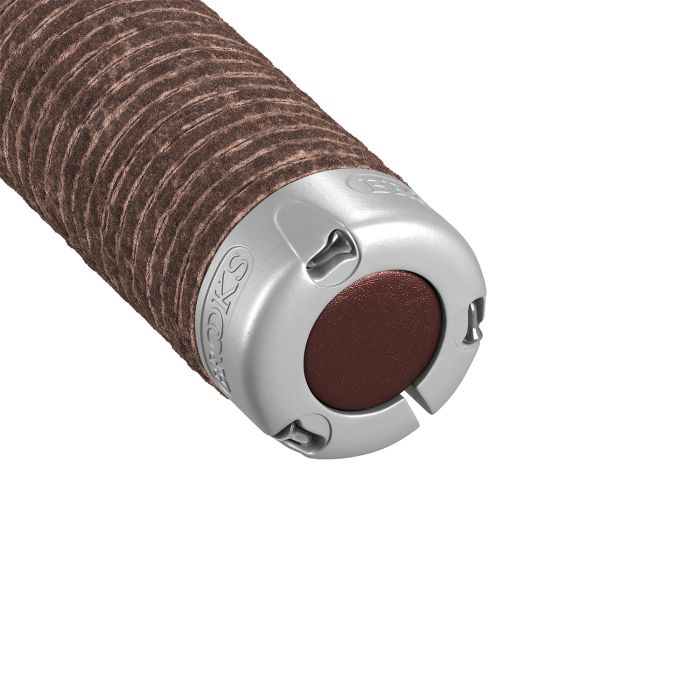 Manopole Brooks in pelle Plump (130+130mm) - marrone antico