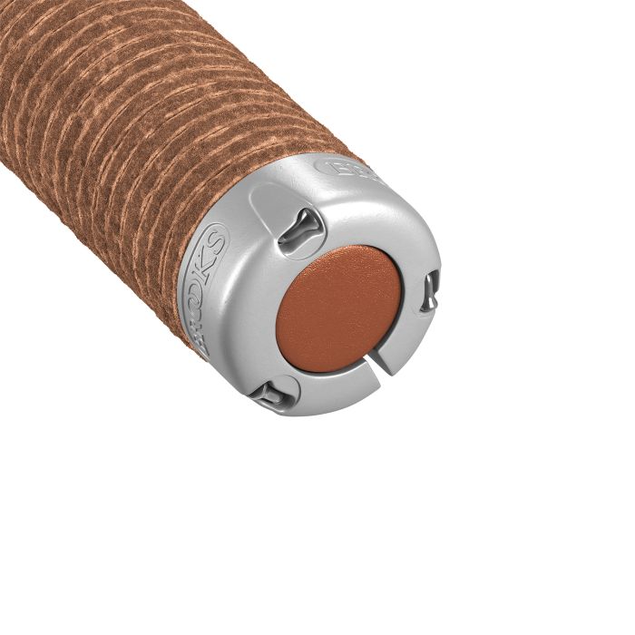 Manopole Brooks in pelle Plump (130+130mm) - miele