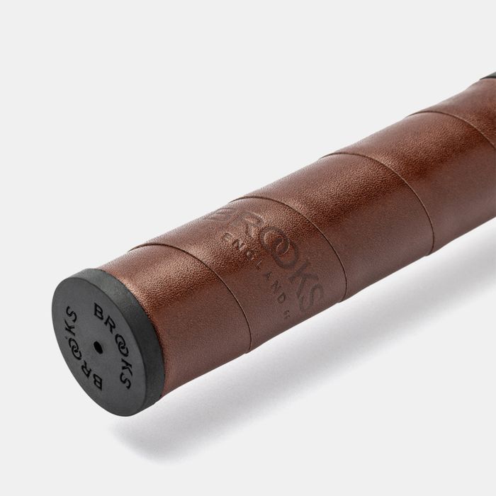 Impugnatura in pelle Brooks Willow (130+130mm) - marrone antico