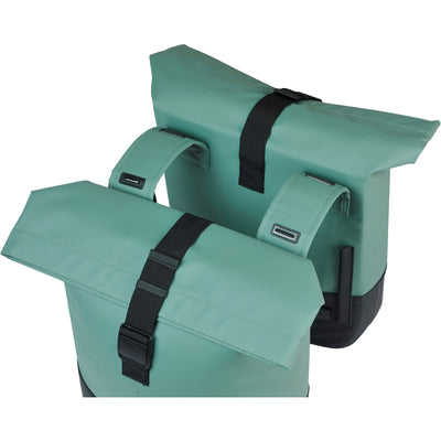 Basil borsa doppia per bicicletta cove 28-32l 14 x 29 x 36 cm - verde nero