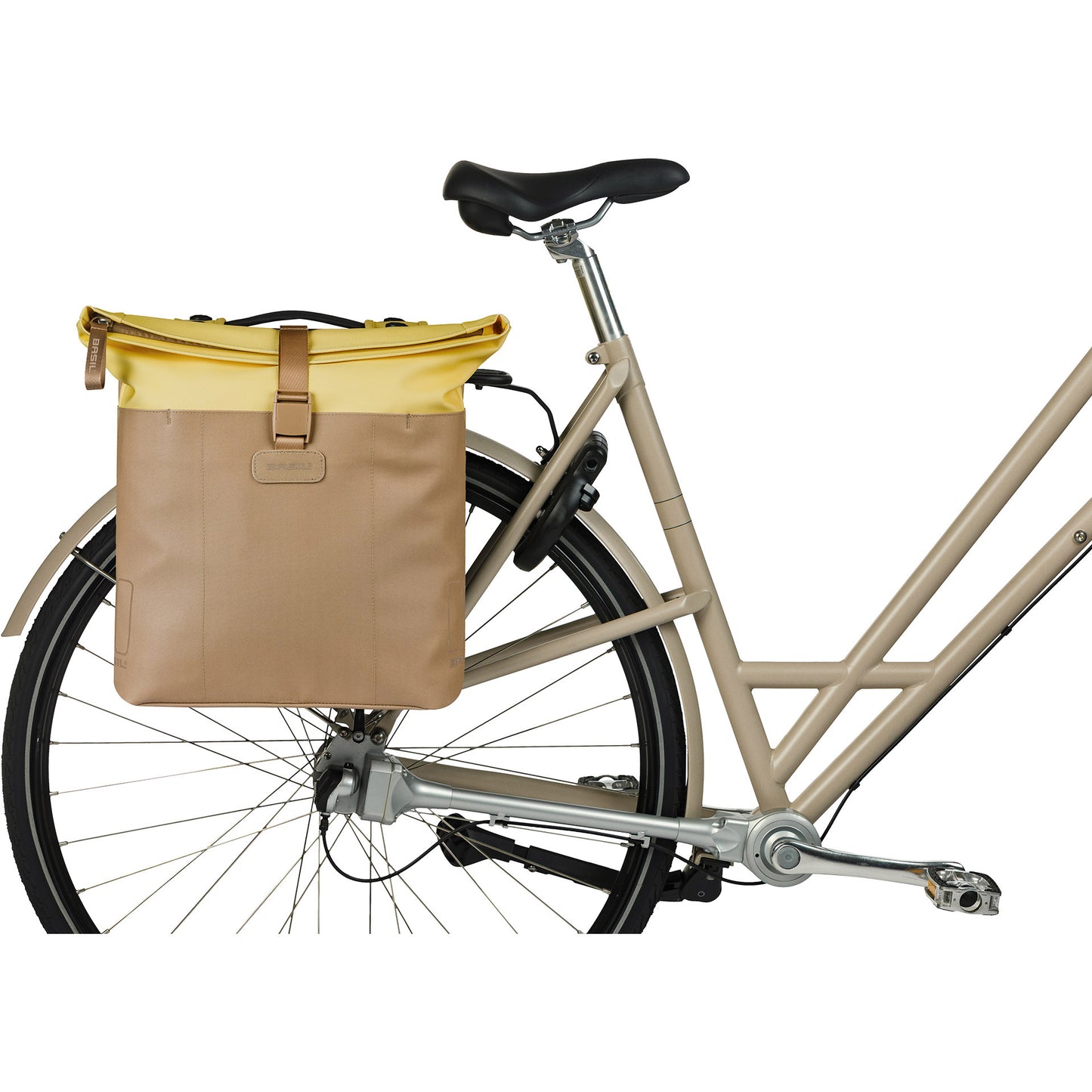 Basil borsa doppia da bicicletta vive mik 28-35l 14 x 30 x 38 cm - giallo sabbia