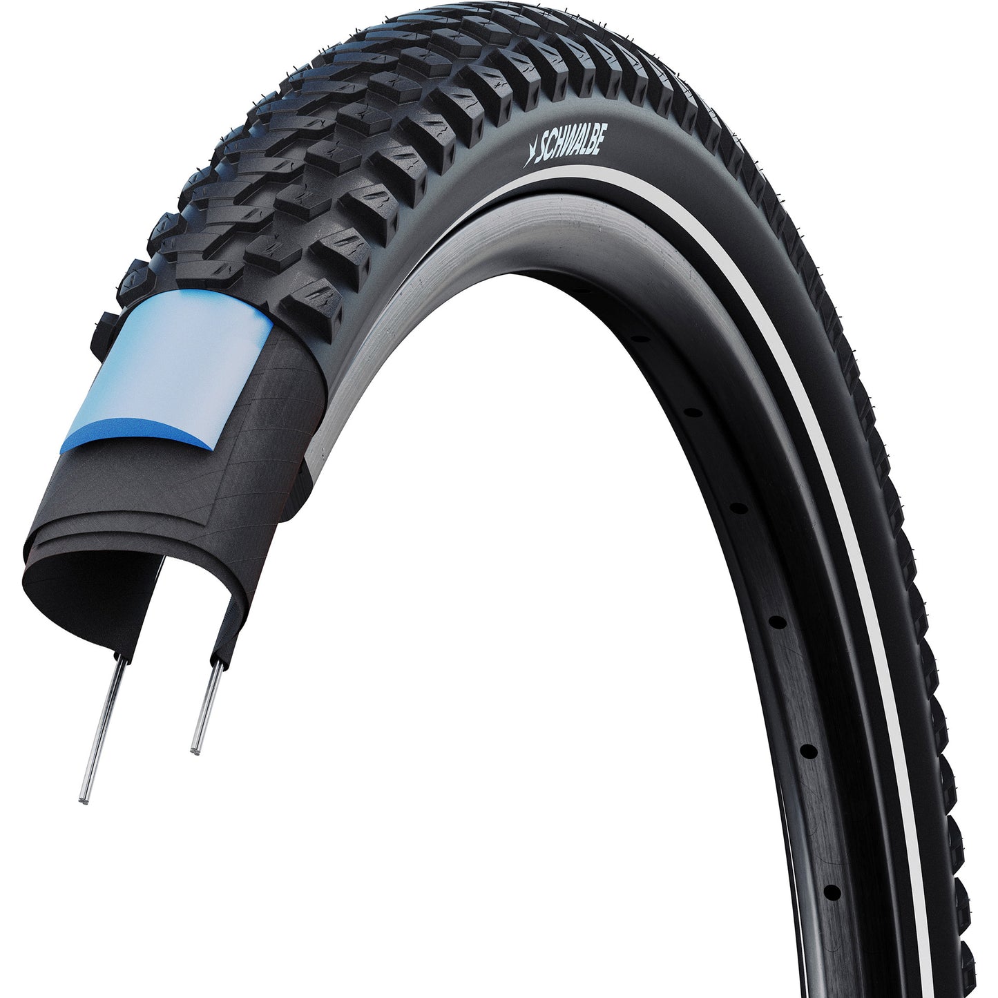 Schwalbe copertone a filo Marathon Plus mtb 54-584+r nero