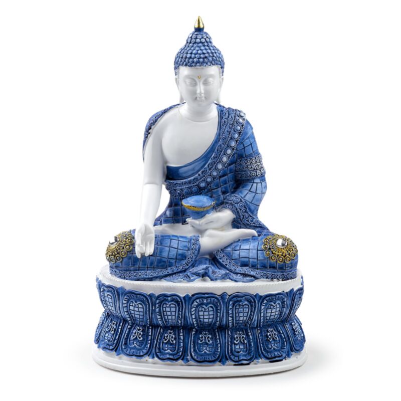 Azul blanco tailandés buda loto