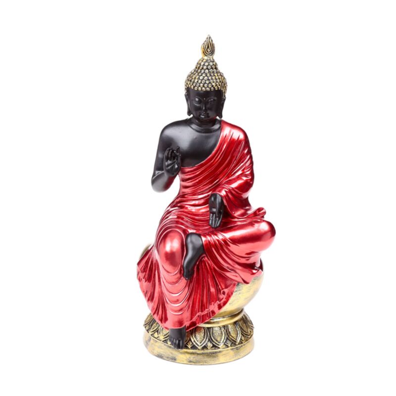 Rosso, nero oro Thai Buddha Illuminazione