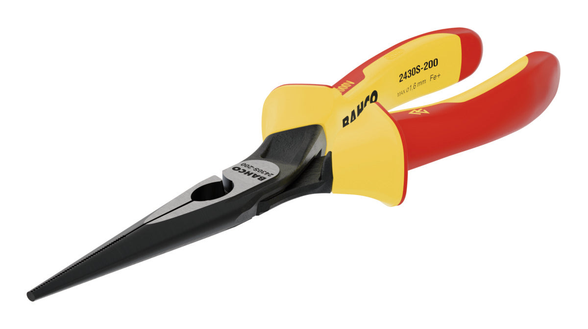 Alicates de punta fina Bahco | ergo™ | aislado | 1000v | fosfatado | 140 mm - 2430s-140