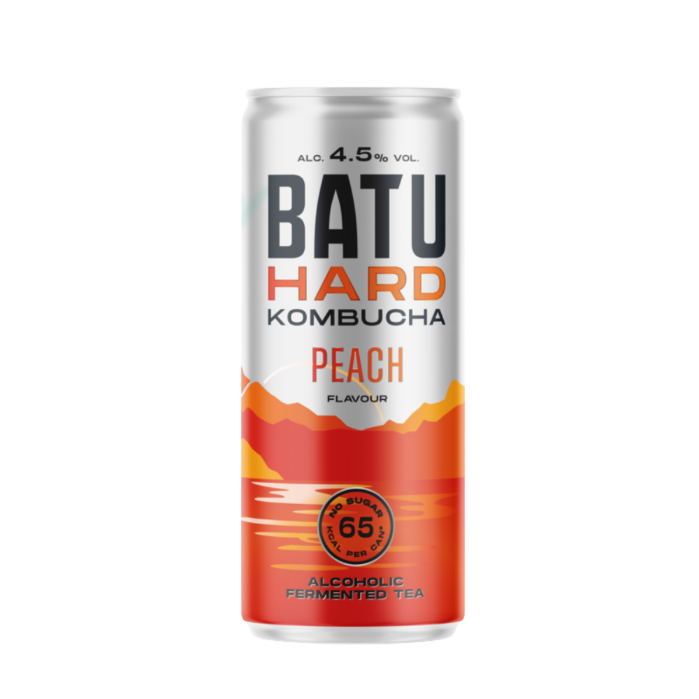 Batu dura kombucha durazno lata (12x 250 ml)