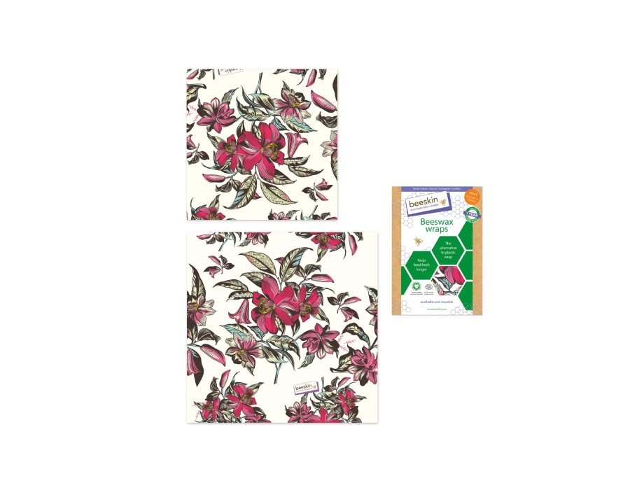 Panni di beeskin bijenwas set medio e grande fiore vittoriano