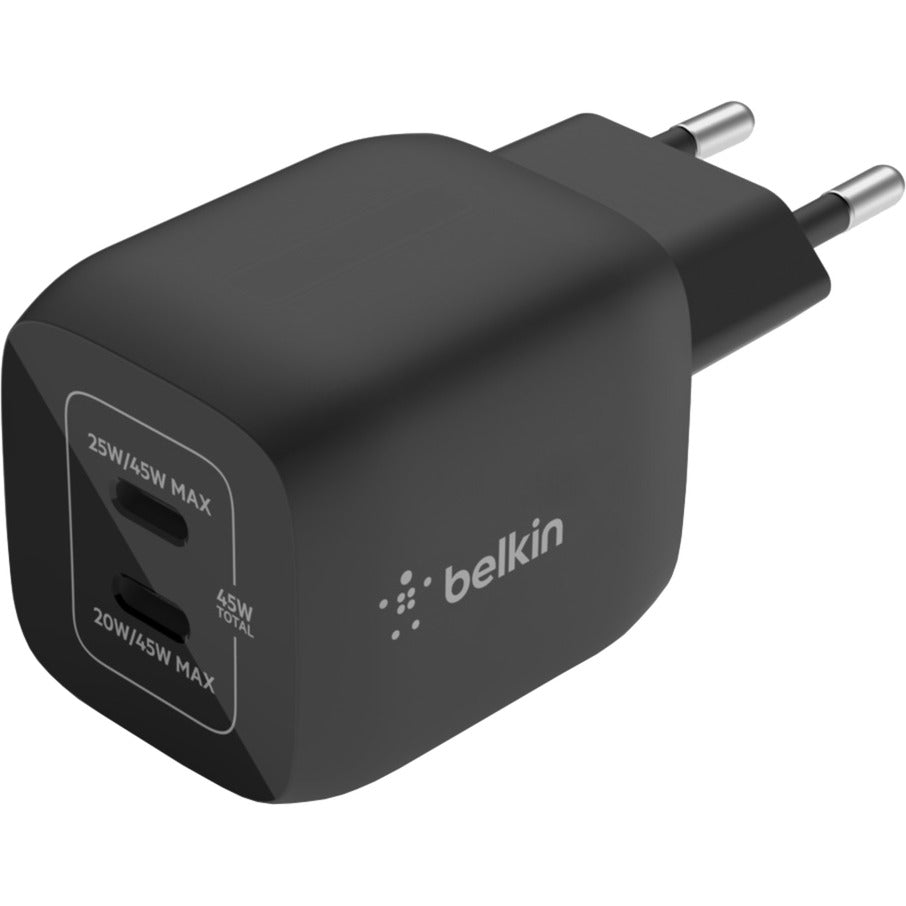 Belkin BoostCharge Pro 2-poort USB-C Gan Wall Carger con P