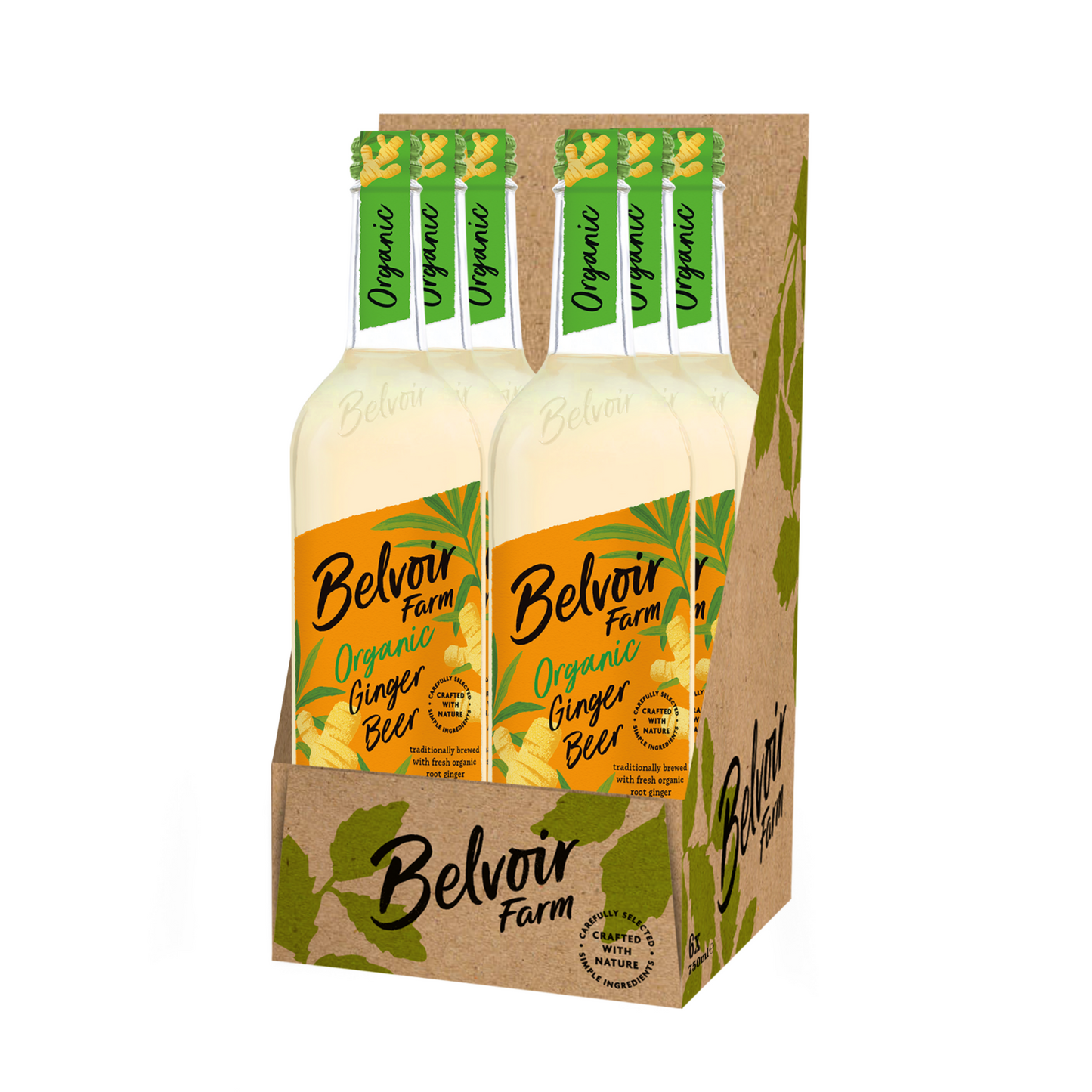Belvoir farm ginger beer pressé biologica (6x 750ml)