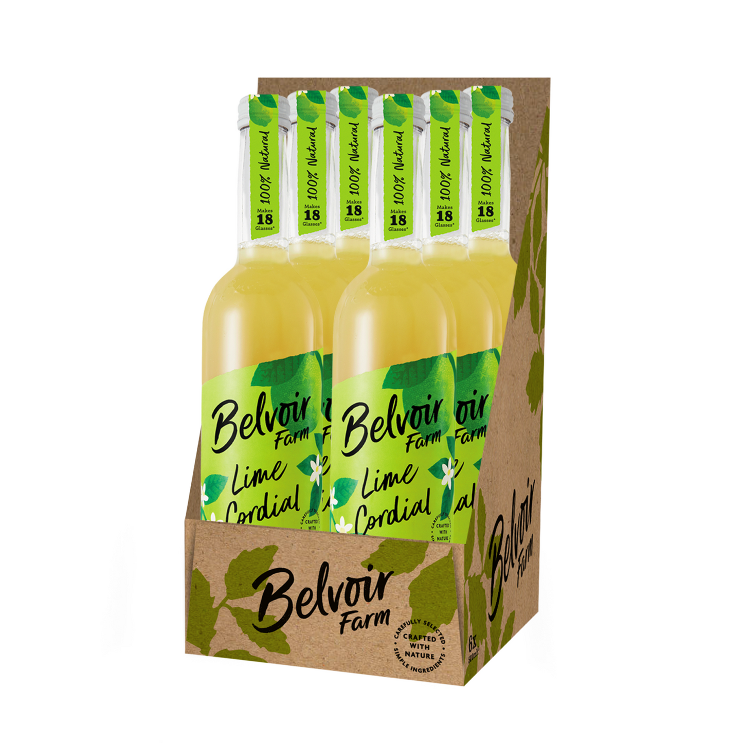 Cordiale al lime della fattoria Belvoir (6x 500 ml)