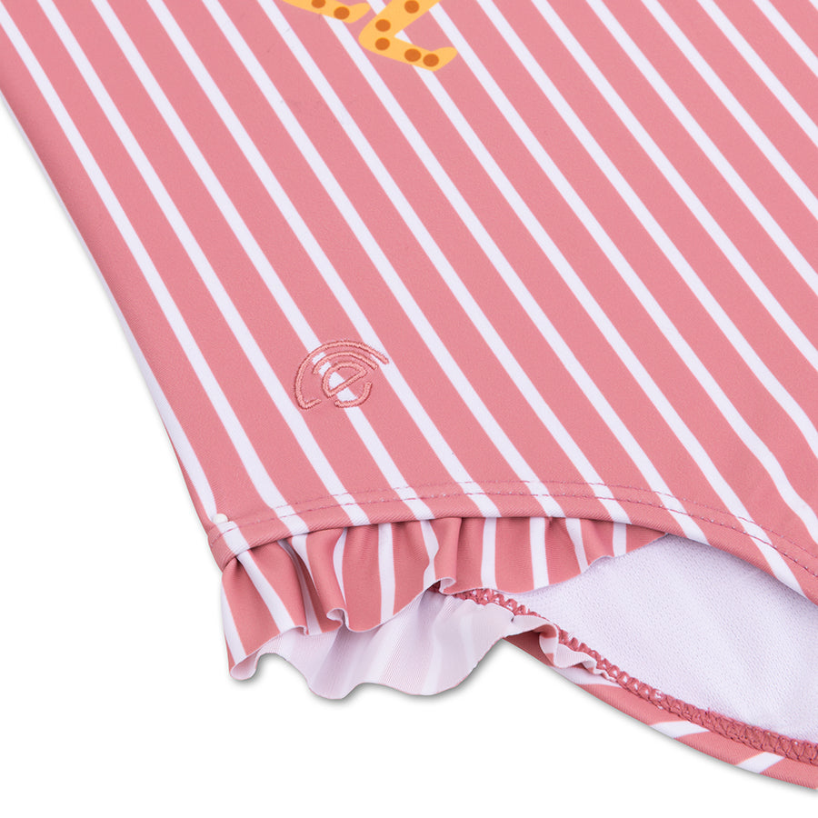 Boldlines Red White Striped Girls UV Bareding costume