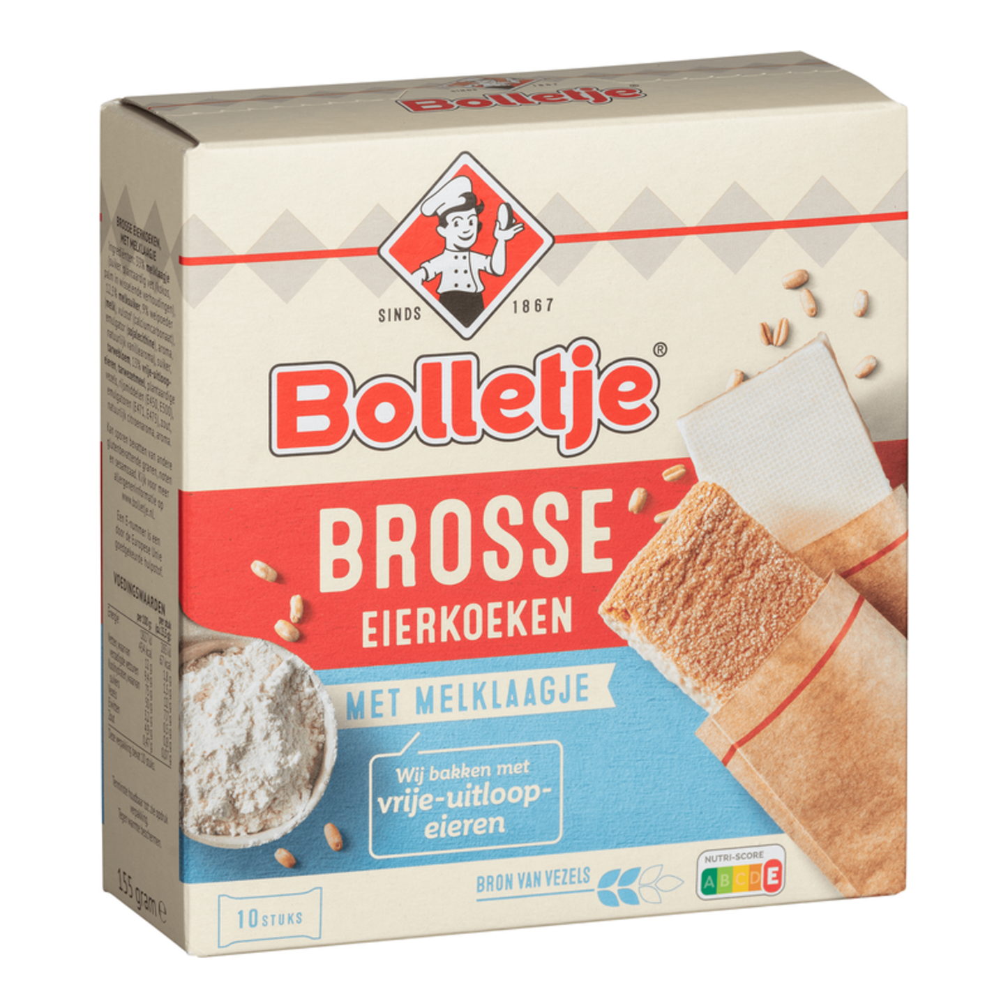 Palline di torta all'uovo croccante con strato di latte (10x 15,5 gr)
