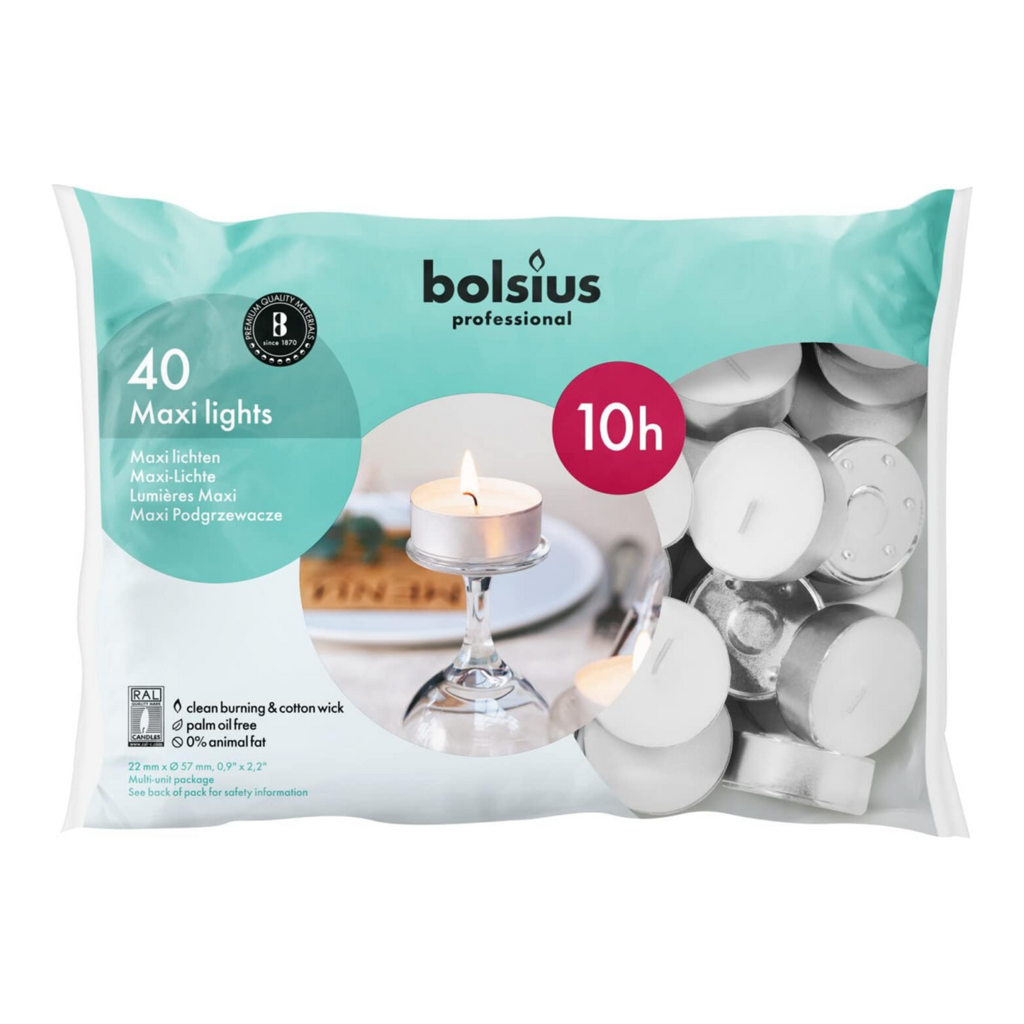 Bolsius maxi candeline (40 pezzi)