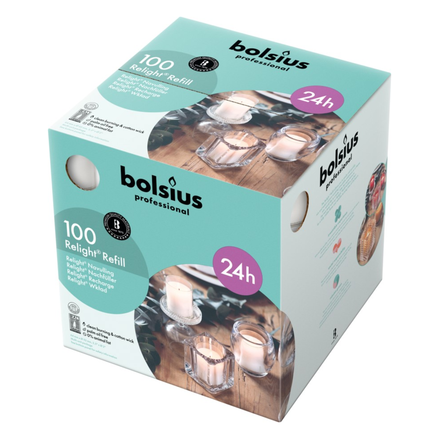 Ricarica Bolsius relight trasparente (100 pezzi)