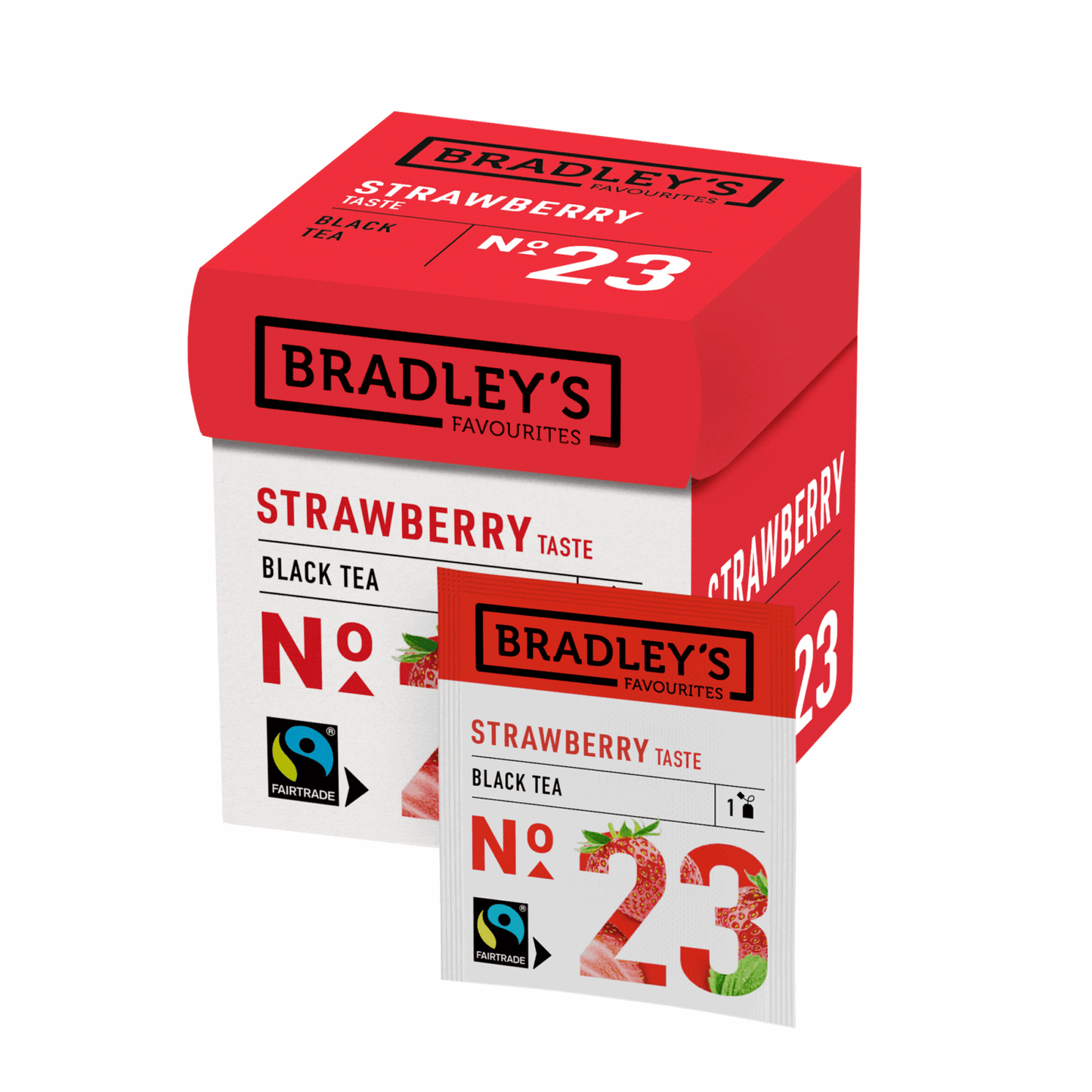 El té negro favorito de Bradley, fresa no. 23 (72x 2g)